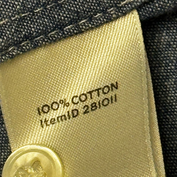 L.L. Bean Signature BBQ Casual Picnic Summer Denim Dress Size 2 - Picture 9 of 12